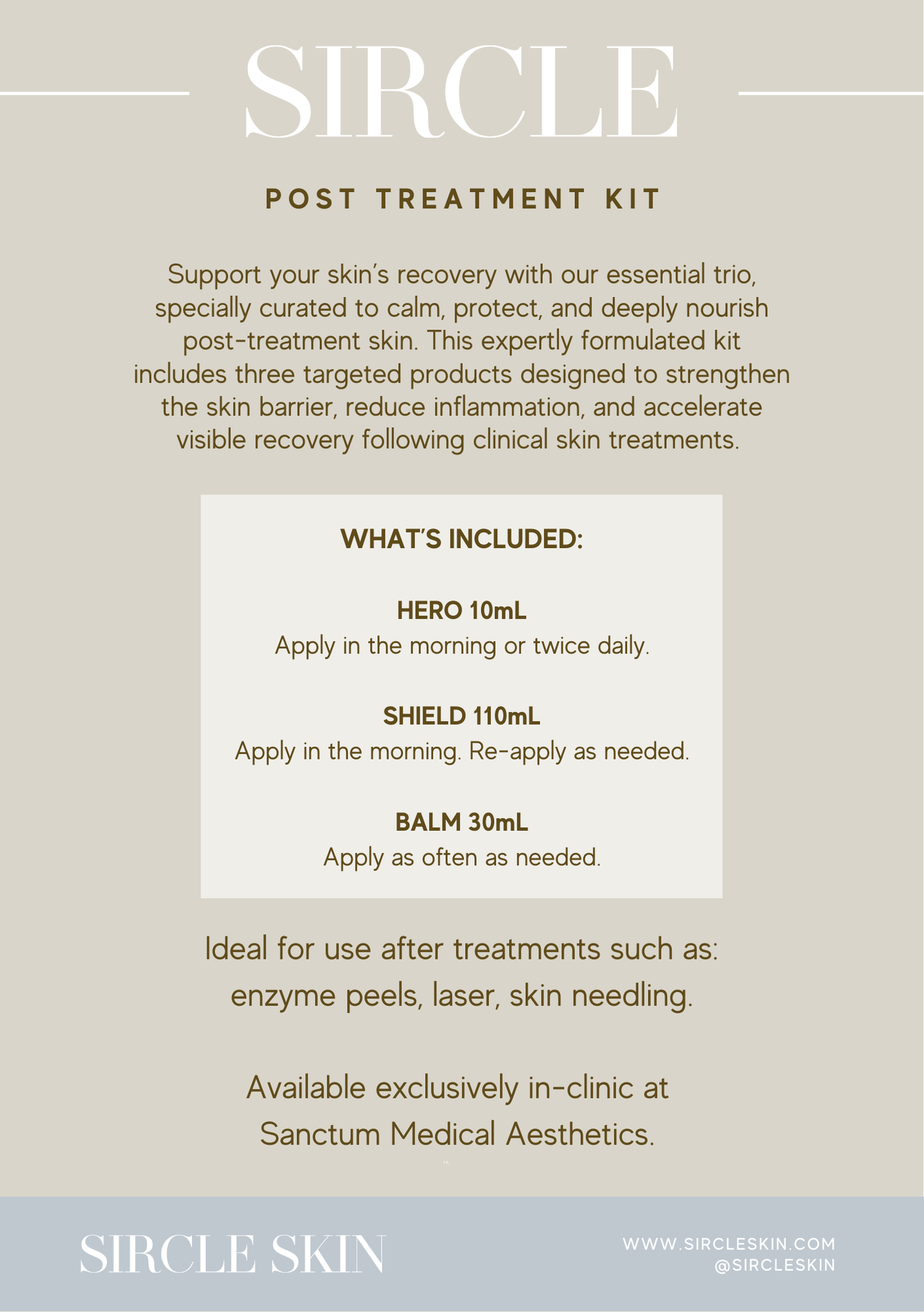 sircle post skin treatment kit